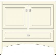 Strasser Woodenwork 34-879 - 36 X 18 X 34.5 Wallingford Town Vanity Deco Miter Sat Biscuit 3 Drw