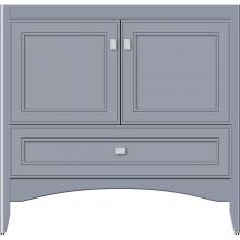 Strasser Woodenwork 34-881 - 36 X 18 X 34.5 Wallingford Town Vanity Deco Miter Sat Silver 3 Drw