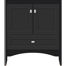 Strasser Woodenwork 34-659 - 30 X 18 X 34.5 Wallingford Town Vanity Deco Miter Sat Black 3 Drw