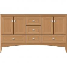 Strasser Woodenwork 35.725 - 60 X 18 X 34.5 Wallingford Vanity Ogee Miter Nat Oak Db