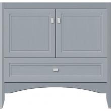 Strasser Woodenwork 35-047 - 36 X 21 X 34.5 Wallingford Town Vanity Ogee Miter Silver Oak 3 Drw