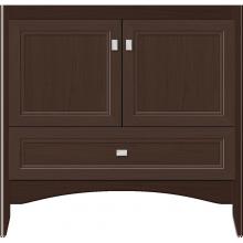 Strasser Woodenwork 34-885 - 36 X 18 X 34.5 Wallingford Town Vanity Ogee Miter Choc Oak 3 Drw