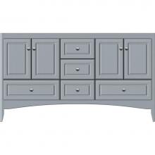 Strasser Woodenwork 31.487 - 60 X 18 X 34.5 Wallingford Vanity Ultra Silver Oak Db