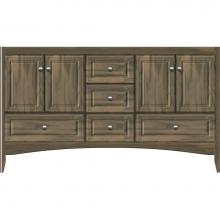 Strasser Woodenwork 31-944 - 60 X 18 X 34.5 Wallingford Vanity Ultra Dusky Oak Db