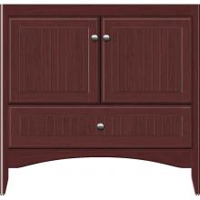 Strasser Woodenwork 34-992 - 36 X 21 X 34.5 Wallingford Town Vanity Beaded Dk Cherry 3 Drw