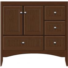 Strasser Woodenwork 36.361 - 36 X 21 X 34.5 Wallingford Vanity Beaded Pecan Cherry Rh