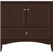 Strasser Woodenwork 34-849 - 36 X 18 X 34.5 Wallingford Town Vanity Beaded Choc Cherry 3 Drw