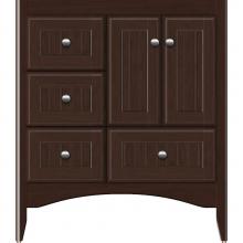 Strasser Woodenwork 32.124 - 30 X 21 X 34.5 Wallingford Vanity Beaded Choc Cherry Lh