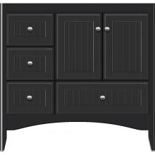 Strasser Woodenwork 32.957 - 36 X 21 X 34.5 Wallingford Vanity Beaded Sat Black Lh