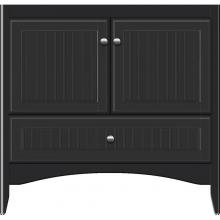 Strasser Woodenwork 34-852 - 36 X 18 X 34.5 Wallingford Town Vanity Beaded Sat Black 3 Drw