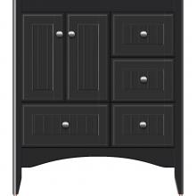 Strasser Woodenwork 32.960 - 30 X 21 X 34.5 Wallingford Vanity Beaded Sat Black Rh