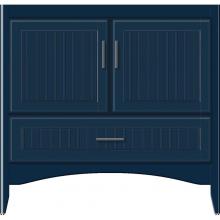 Strasser Woodenwork 34-846 - 36 X 18 X 34.5 Wallingford Town Vanity Beaded Lapis Night 3 Drw