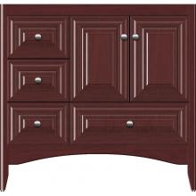 Strasser Woodenwork 34.180 - 36 X 21 X 34.5 Wallingford Vanity Classic Miter Dk Cherry Lh