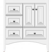 Strasser Woodenwork 34.192 - 30 X 21 X 34.5 Wallingford Vanity Classic Miter Sat White Lh