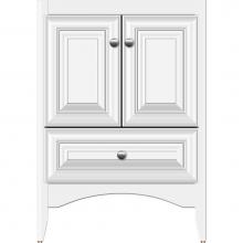 Strasser Woodenwork 34-412 - 24 X 18 X 34.5 Wallingford Town Vanity Classic Miter Sat White 3 Drw