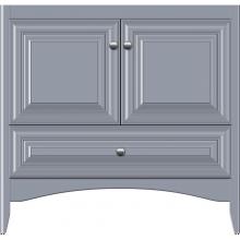 Strasser Woodenwork 34-865 - 36 X 18 X 34.5 Wallingford Town Vanity Classic Miter Sat Silver 3 Drw