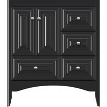 Strasser Woodenwork 34.960 - 30 X 21 X 34.5 Wallingford Vanity Classic Miter Sat Black Rh