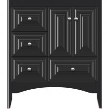 Strasser Woodenwork 34.963 - 30 X 18 X 34.5 Wallingford Vanity Classic Miter Sat Black Lh