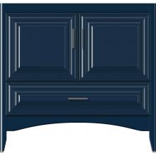 Strasser Woodenwork 35-005 - 36 X 21 X 34.5 Wallingford Town Vanity Classic Miter Lapis Night 3 Drw