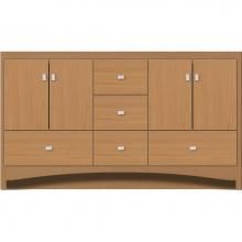 Strasser Woodenwork 45.510 - 60 X 21 X 34.5 Ravenna Vanity Slab Nat Oak Db