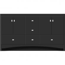 Strasser Woodenwork 45.950 - 60 X 21 X 34.5 Ravenna Vanity Slab Sat Black Db