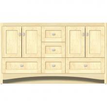 Strasser Woodenwork 43.112 - 60 X 18 X 34.5 Ravenna Vanity Shaker Nat Maple Db