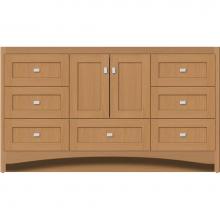 Strasser Woodenwork 43.512 - 60 X 21 X 34.5 Ravenna Vanity Shaker Nat Oak Sb