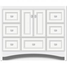 Strasser Woodenwork 44.583 - 42 X 21 X 34.5 Ravenna Vanity Deco Miter Sat White Sb