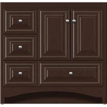 Strasser Woodenwork 44.117 - 36 X 21 X 34.5 Ravenna Vanity Classic Miter Choc Cherry Lh