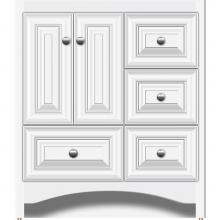 Strasser Woodenwork 44.143 - 30 X 21 X 34.5 Ravenna Vanity Classic Miter Sat White Rh