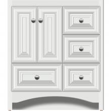 Strasser Woodenwork 42.714 - 30 X 18 X 34.5 Ravenna Vanity Classic Miter Powder Grey Rh