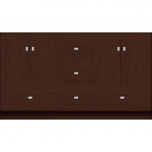 Strasser Woodenwork 25.105 - 60 X 18 X 34.5 Montlake Vanity Slab Choc Cherry Db