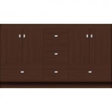 Strasser Woodenwork 26.981 - 60 X 18 X 34.5 Montlake Vanity Slab Choc Oak Db