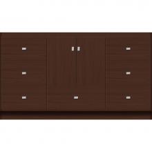 Strasser Woodenwork 27.006 - 60 X 21 X 34.5 Montlake Vanity Slab Choc Oak Sb