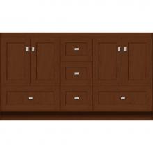 Strasser Woodenwork 26.672 - 60 X 21 X 34.5 Montlake Vanity Shaker Pecan Cherry Db