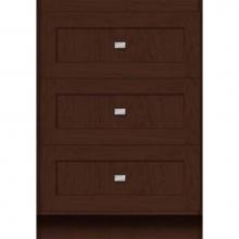 Strasser Woodenwork 23.131 - 24 X 18 X 34.5 Montlake Drawer Bank Shaker Choc Cherry