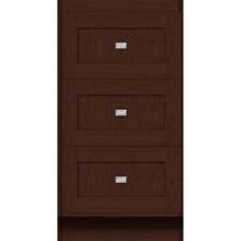 Strasser Woodenwork 23.133 - 18 X 18 X 34.5 Montlake Drawer Bank Shaker Choc Cherry