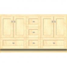 Strasser Woodenwork 23.112 - 60 X 18 X 34.5 Montlake Vanity Shaker Nat Maple Db