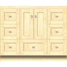 Strasser Woodenwork 23.162 - 42 X 18 X 34.5 Montlake Vanity Shaker Nat Maple Sb