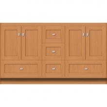 Strasser Woodenwork 23.550 - 60 X 21 X 34.5 Montlake Vanity Shaker Nat Oak Db