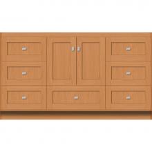 Strasser Woodenwork 23.553 - 60 X 18 X 34.5 Montlake Vanity Shaker Nat Oak Sb