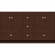 Strasser Woodenwork 26.917 - 60 X 18 X 34.5 Montlake Vanity Shaker Choc Oak Db