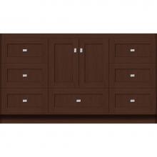 Strasser Woodenwork 26.943 - 60 X 18 X 34.5 Montlake Vanity Shaker Choc Oak Sb