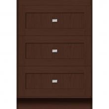 Strasser Woodenwork 26.936 - 24 X 21 X 34.5 Montlake Drawer Bank Shaker Choc Oak