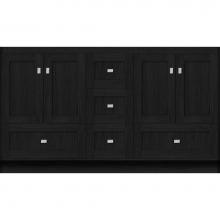 Strasser Woodenwork 27.161 - 60 X 18 X 34.5 Montlake Vanity Shaker Midnight Oak Db