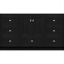 Strasser Woodenwork 27.187 - 60 X 18 X 34.5 Montlake Vanity Shaker Midnight Oak Sb