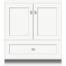 Strasser Woodenwork 23.163 - 30 X 21 X 34.5 Montlake Vanity Shaker Sat White Std