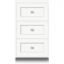 Strasser Woodenwork 23.171 - 18 X 21 X 34.5 Montlake Drawer Bank Shaker Sat White