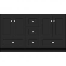 Strasser Woodenwork 23.950 - 60 X 21 X 34.5 Montlake Vanity Shaker Sat Black Db