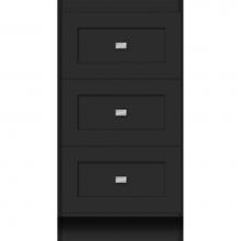 Strasser Woodenwork 23.973 - 18 X 18 X 34.5 Montlake Drawer Bank Shaker Sat Black